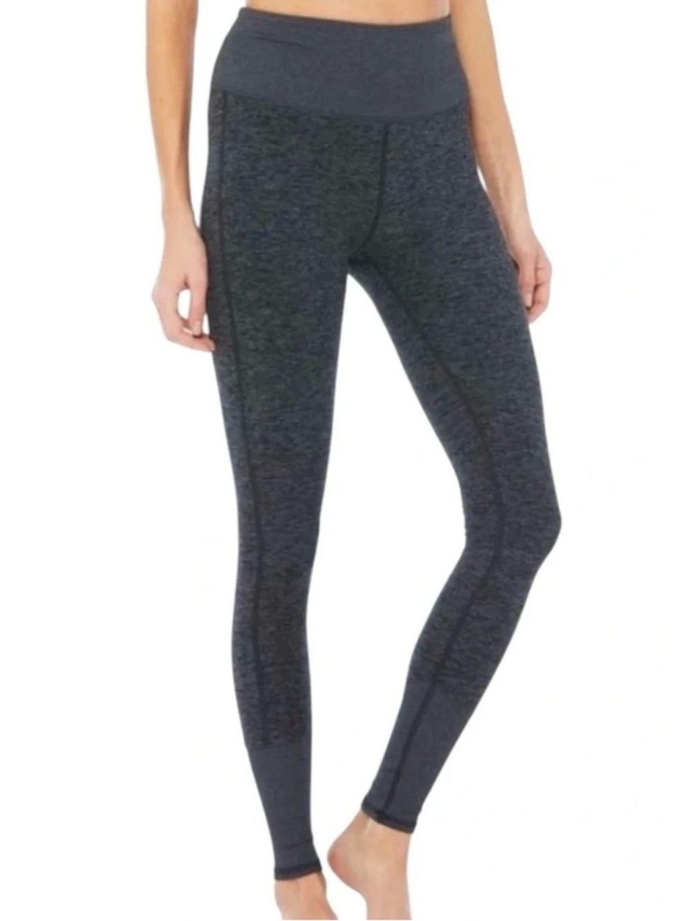 ALO Yoga Alosoft Ribbed High-Waist Lounge Leggings.